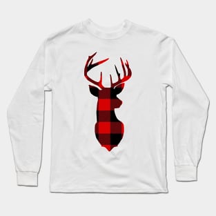 Deer Ol' Plaid Christmas Reindeer Long Sleeve T-Shirt